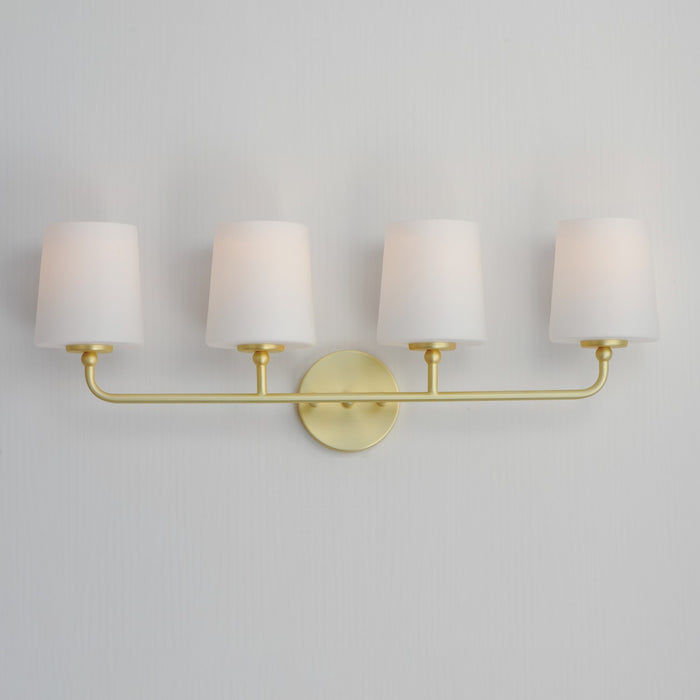 Maxim 12094SWSBR Four Light Bath Vanity, Satin Brass