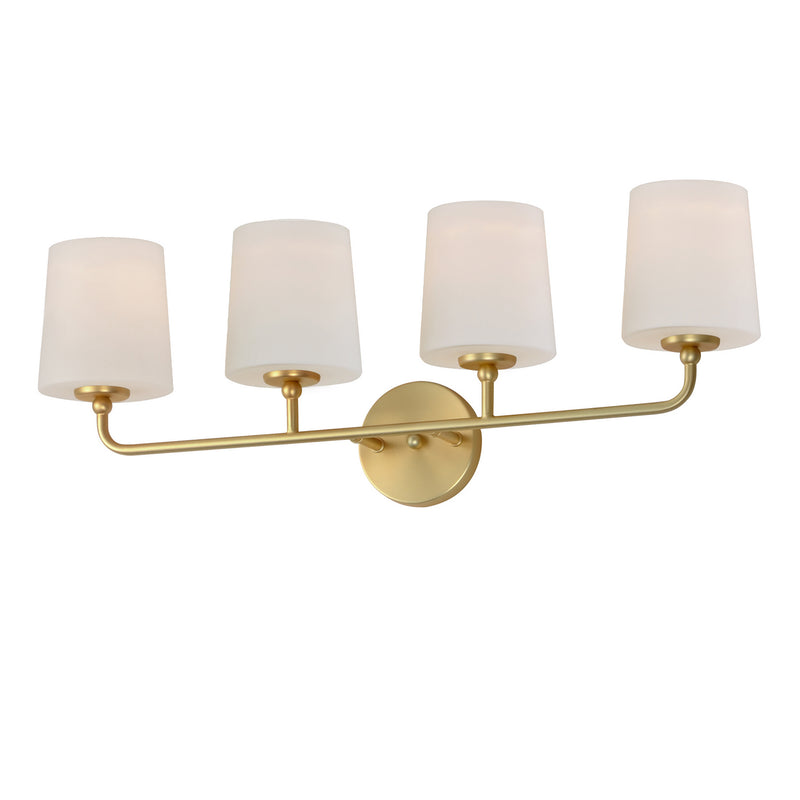 Maxim 12094SWSBR Four Light Bath Vanity, Satin Brass