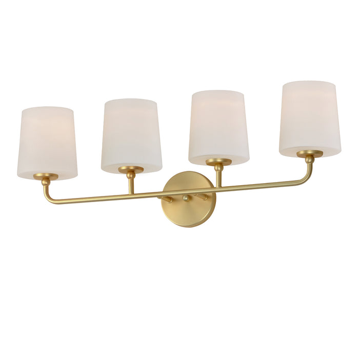 Maxim 12094SWSBR Four Light Bath Vanity, Satin Brass