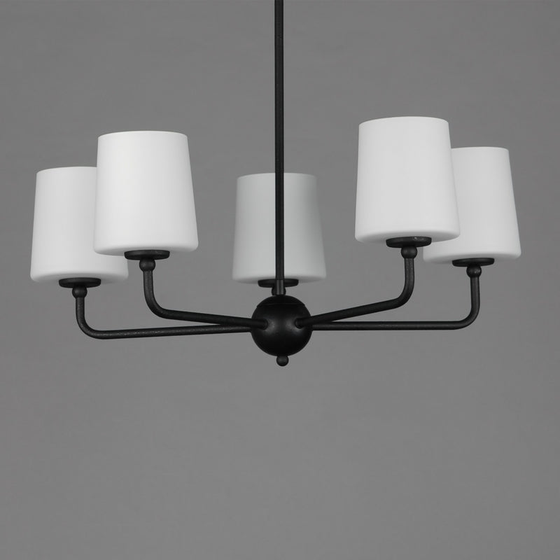 Maxim 12095SWAR Five Light Chandelier, Anthracite