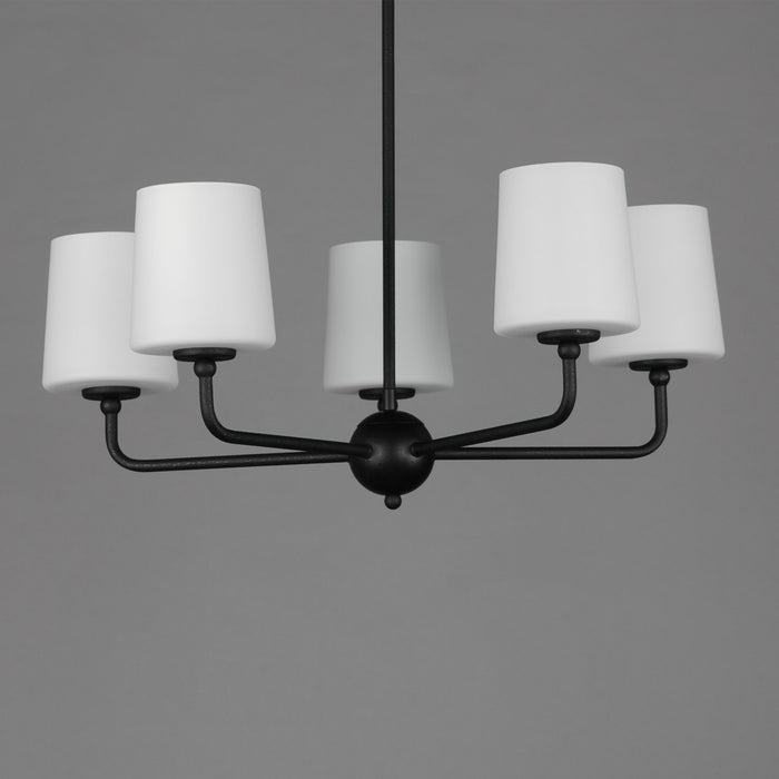 Maxim 12095SWAR Five Light Chandelier, Anthracite