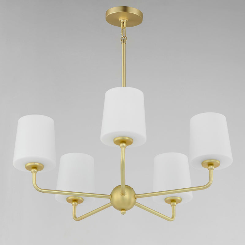 Maxim 12095SWSBR Five Light Chandelier, Satin Brass