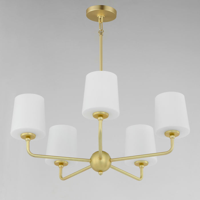 Maxim 12095SWSBR Five Light Chandelier, Satin Brass