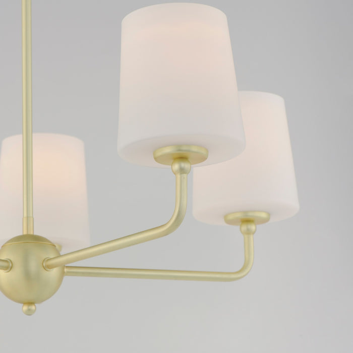 Maxim 12095SWSBR Five Light Chandelier, Satin Brass