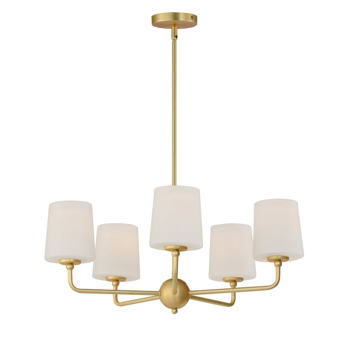 Maxim 12095SWSBR Five Light Chandelier, Satin Brass