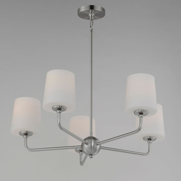 Maxim 12095SWSN Five Light Chandelier, Satin Nickel