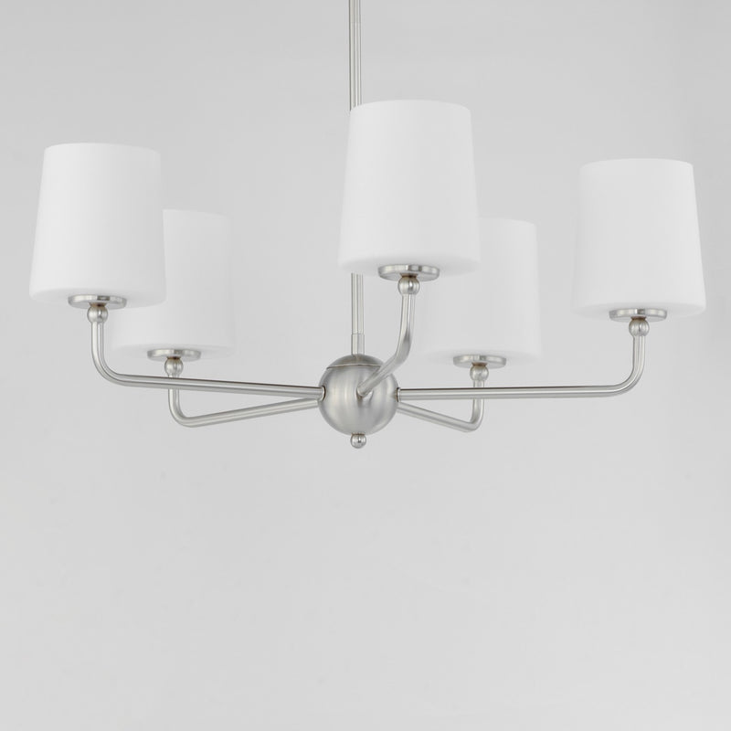 Maxim 12095SWSN Five Light Chandelier, Satin Nickel