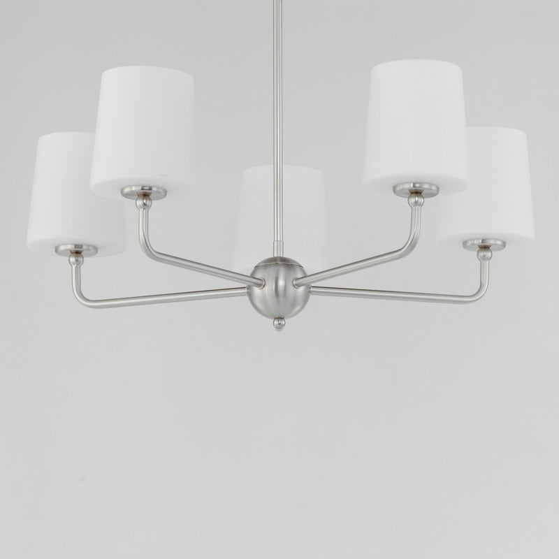 Maxim 12095SWSN Five Light Chandelier, Satin Nickel
