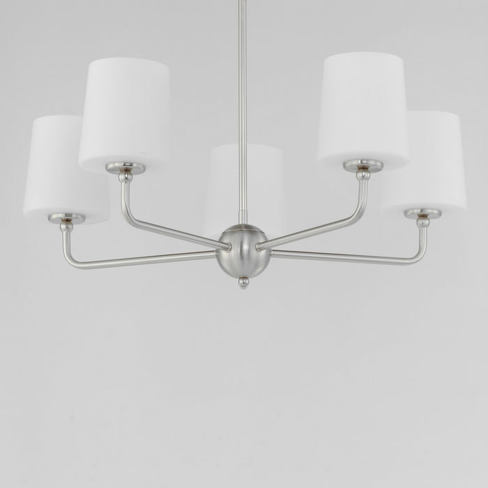 Maxim 12095SWSN Five Light Chandelier, Satin Nickel