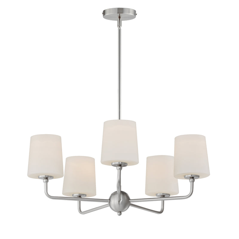 Maxim 12095SWSN Five Light Chandelier, Satin Nickel