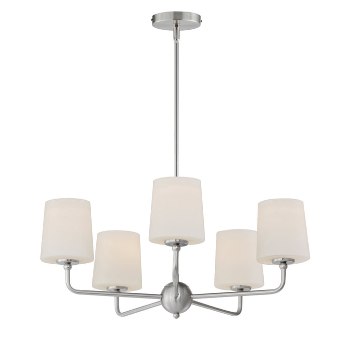 Maxim 12095SWSN Five Light Chandelier, Satin Nickel