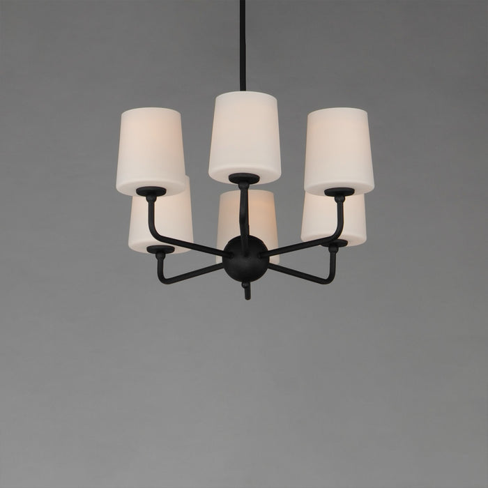 Maxim 12096SWAR Six Light Chandelier, Anthracite