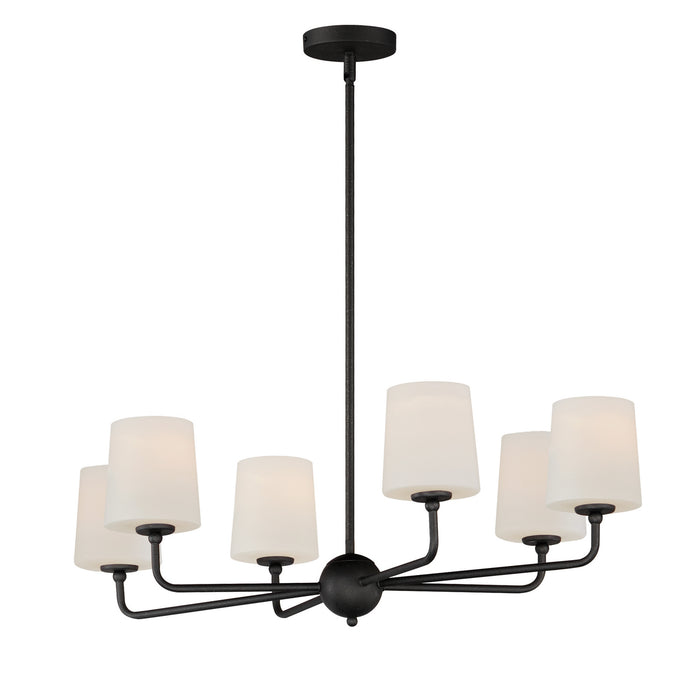 Maxim 12096SWAR Six Light Chandelier, Anthracite