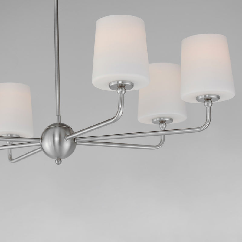 Maxim 12096SWSN Six Light Chandelier, Satin Nickel