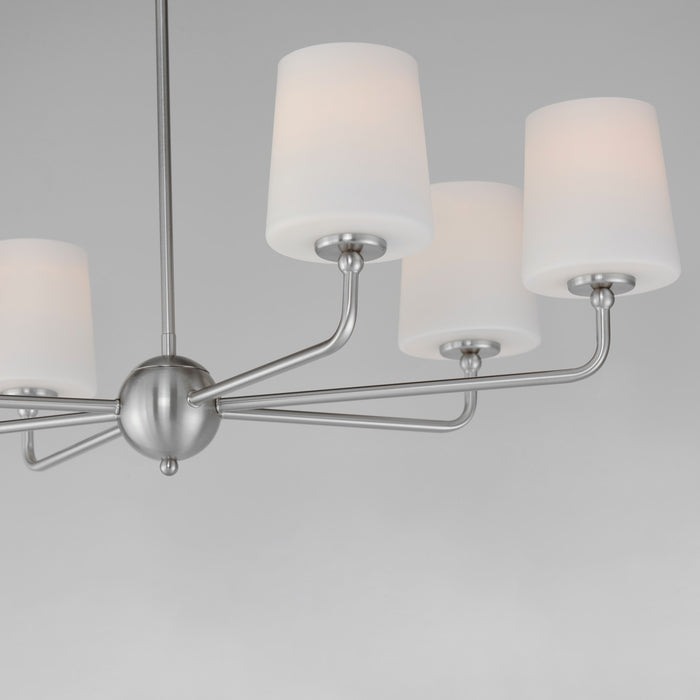 Maxim 12096SWSN Six Light Chandelier, Satin Nickel