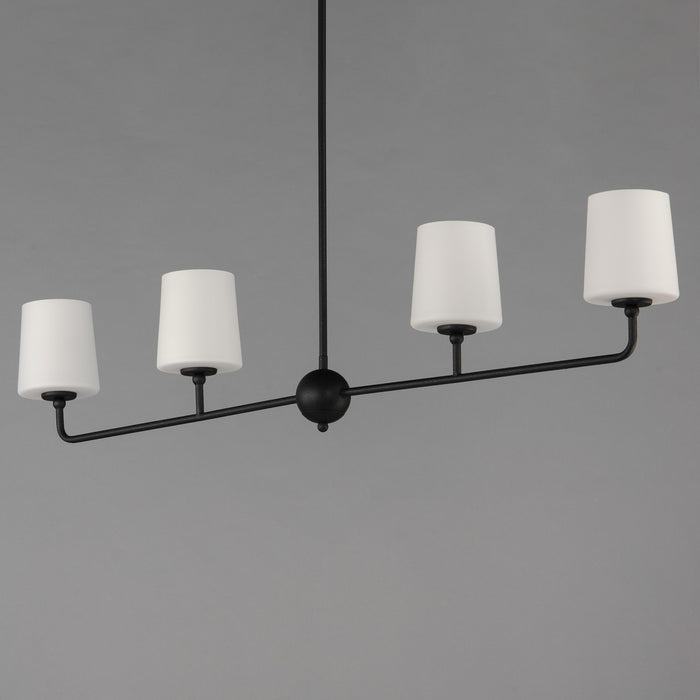 Maxim 12097SWAR Four Light Linear Chandelier, Anthracite
