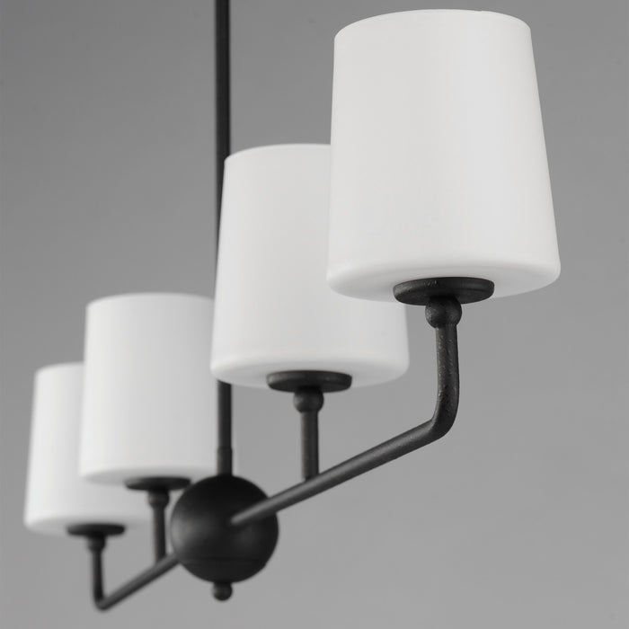 Maxim 12097SWAR Four Light Linear Chandelier, Anthracite