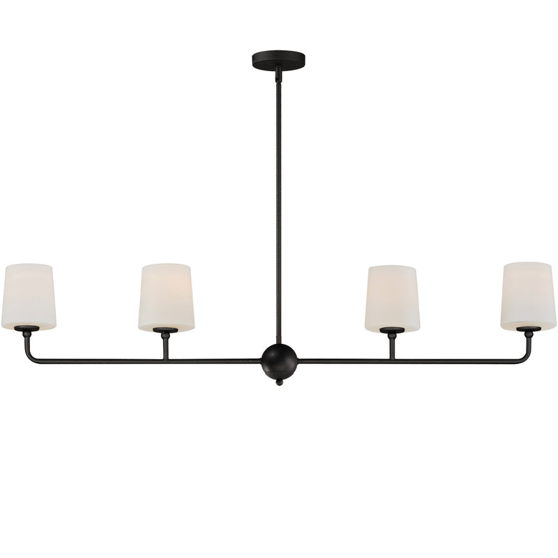 Maxim 12097SWAR Four Light Linear Chandelier, Anthracite