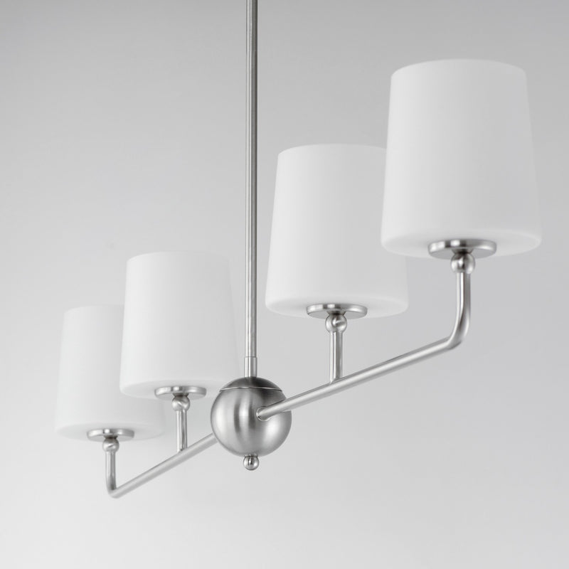 Maxim 12097SWSN Four Light Linear Chandelier, Satin Nickel