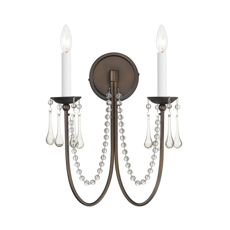 Maxim 12161CHB/CRY Two Light Wall Sconce, Chestnut Bronze