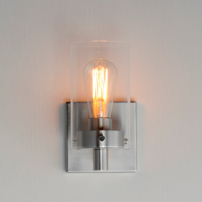 Maxim 12401CLSN One Light Wall Sconce, Satin Nickel