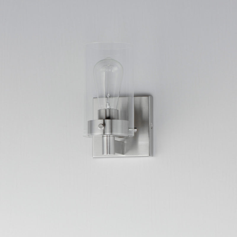 Maxim 12401CLSN One Light Wall Sconce, Satin Nickel
