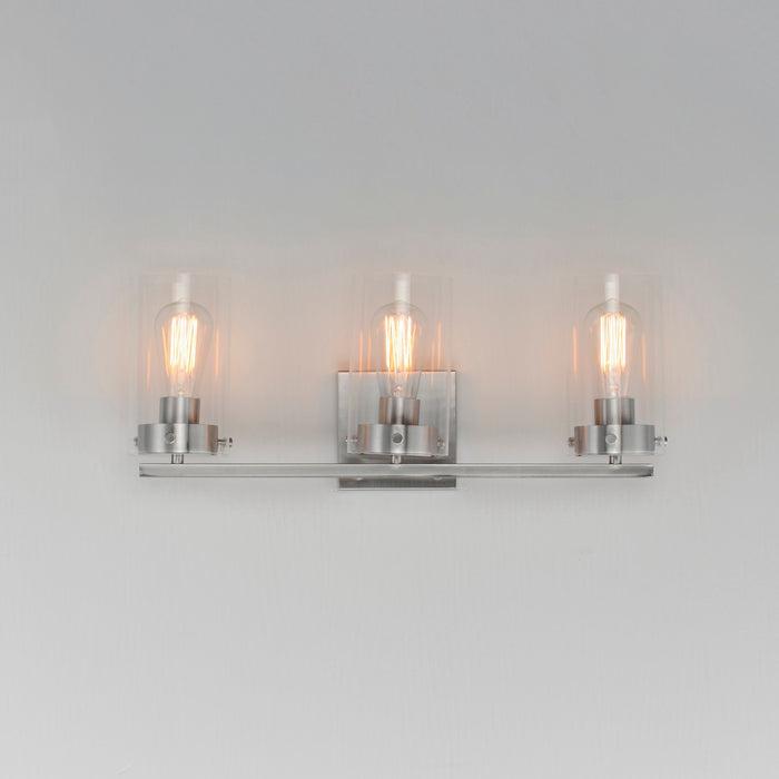 Maxim 12403CLSN Three Light Bath Vanity, Satin Nickel