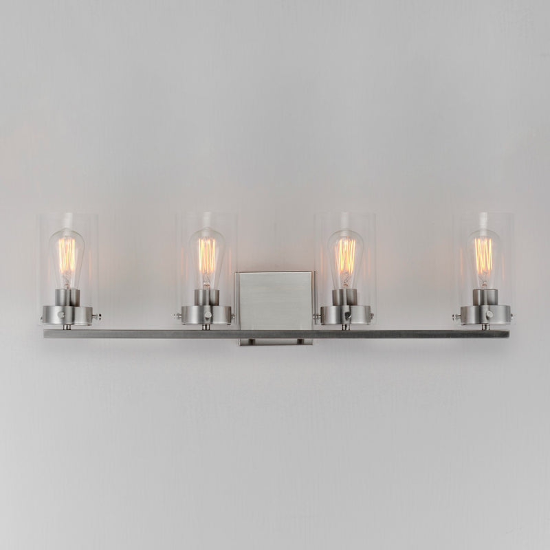 Maxim 12404CLSN Four Light Bath Vanity, Satin Nickel