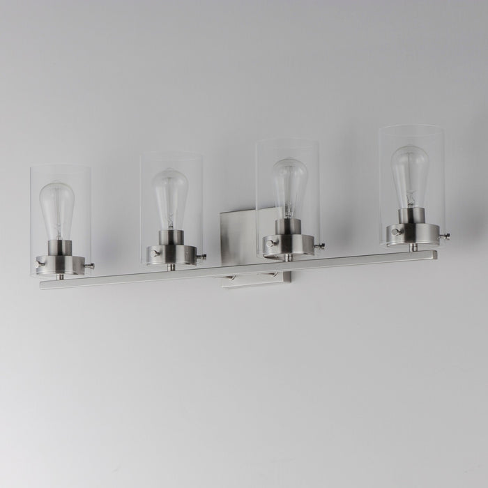 Maxim 12404CLSN Four Light Bath Vanity, Satin Nickel