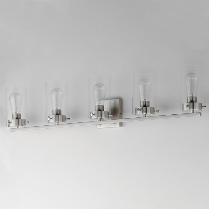 Maxim 12405CLSN Five Light Bath Vanity, Satin Nickel