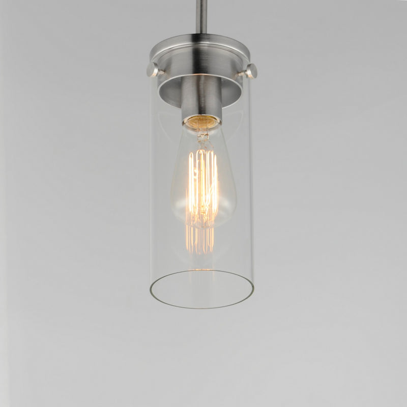 Maxim 12406CLSN One Light Mini Pendant, Satin Nickel