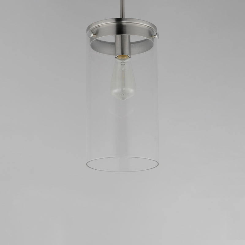 Maxim 12408CLSN One Light Pendant, Satin Nickel