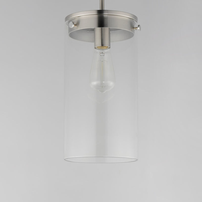 Maxim 12408CLSN One Light Pendant, Satin Nickel