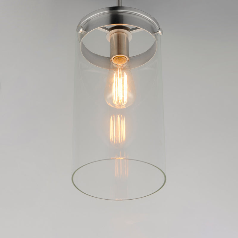 Maxim 12408CLSN One Light Pendant, Satin Nickel