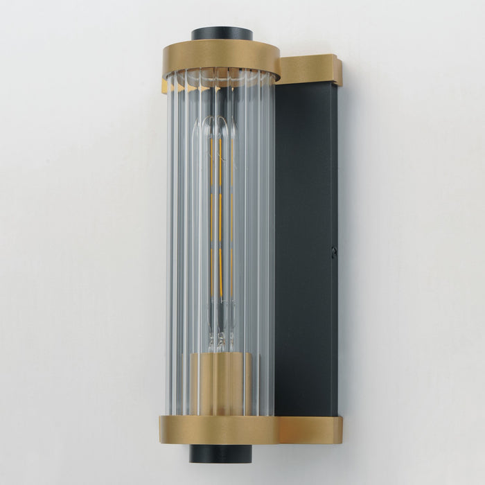 Maxim 16120CRBKAB One Light Outdoor Wall Sconce, Black / Antique Brass
