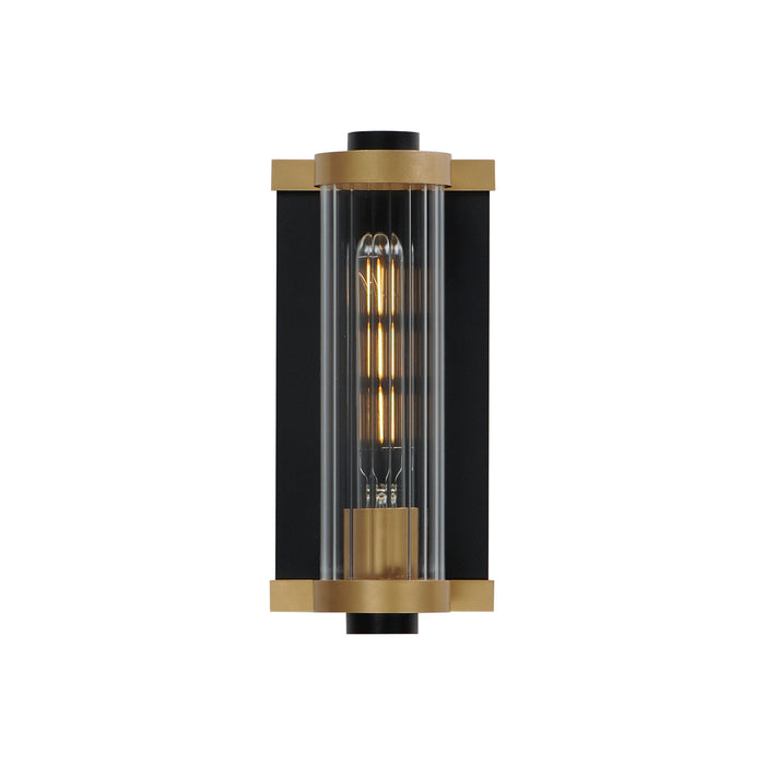 Maxim 16120CRBKAB One Light Outdoor Wall Sconce, Black / Antique Brass