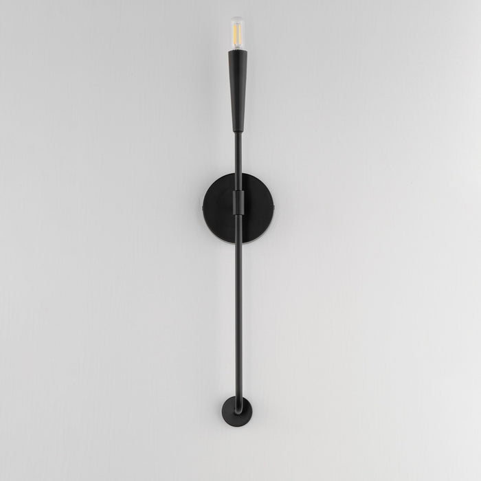 Maxim 24811BK One Light Wall Sconce, Black