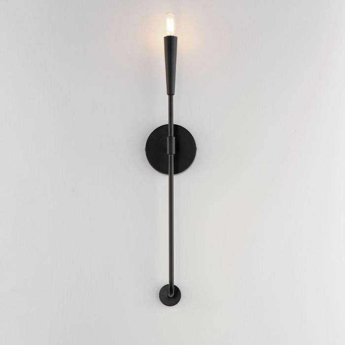 Maxim 24811BK One Light Wall Sconce, Black