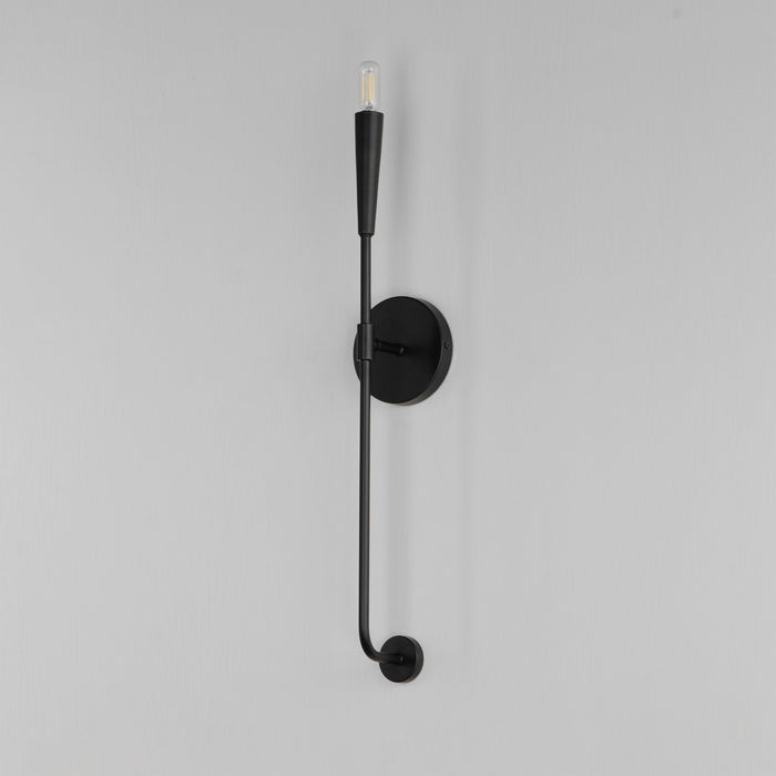 Maxim 24811BK One Light Wall Sconce, Black