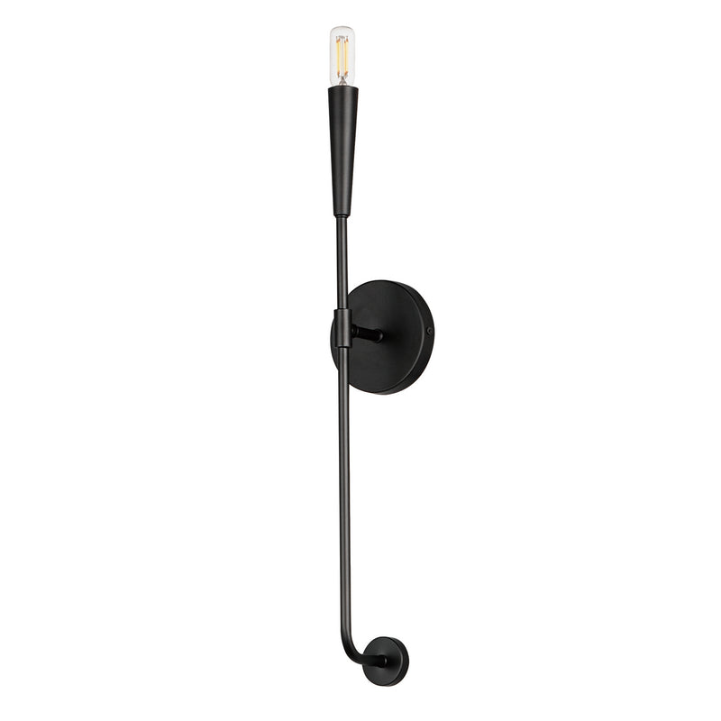 Maxim 24811BK One Light Wall Sconce, Black