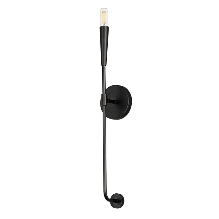 Maxim 24811BK One Light Wall Sconce, Black
