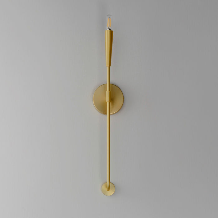 Maxim 24811SBR One Light Wall Sconce, Satin Brass