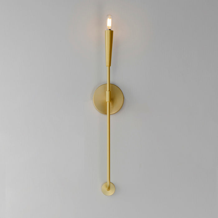 Maxim 24811SBR One Light Wall Sconce, Satin Brass