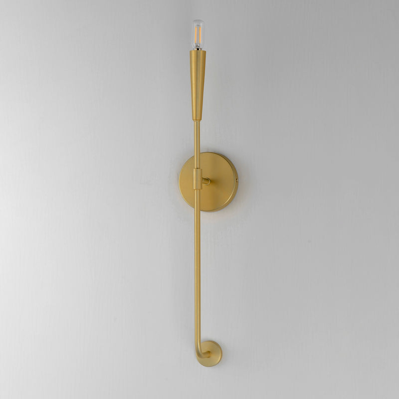 Maxim 24811SBR One Light Wall Sconce, Satin Brass