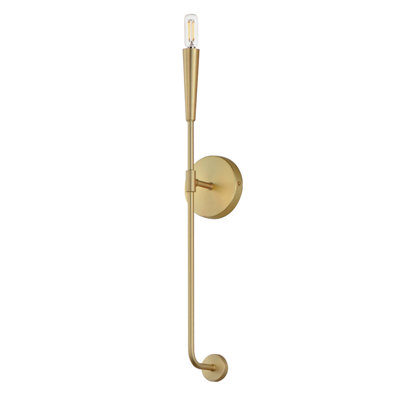 Maxim 24811SBR One Light Wall Sconce, Satin Brass