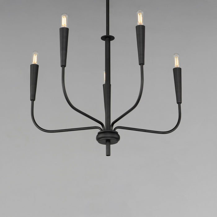 Maxim 24815BK Five Light Chandelier, Black