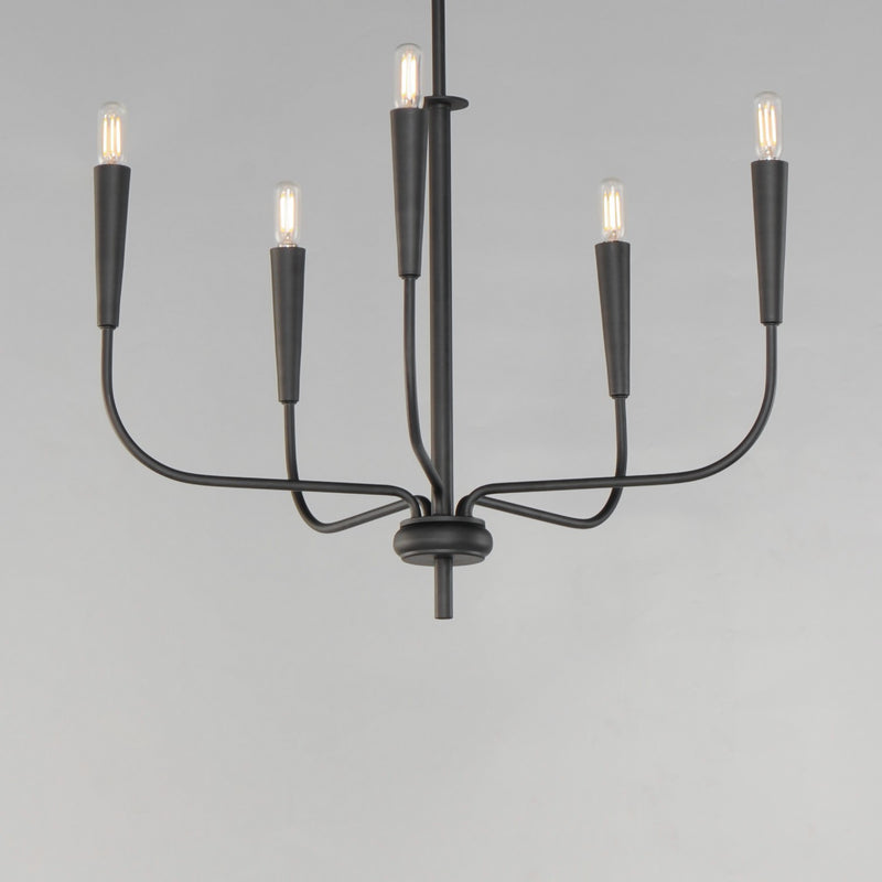 Maxim 24815BK Five Light Chandelier, Black