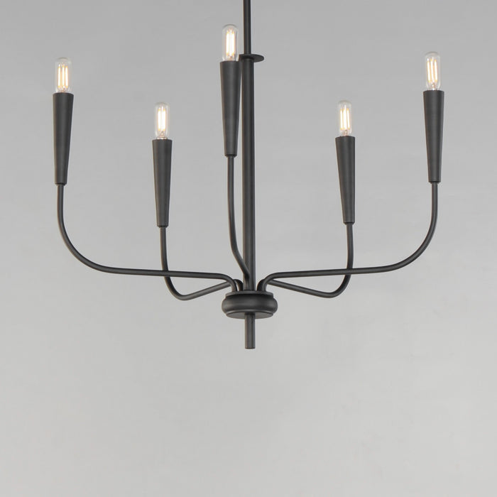Maxim 24815BK Five Light Chandelier, Black