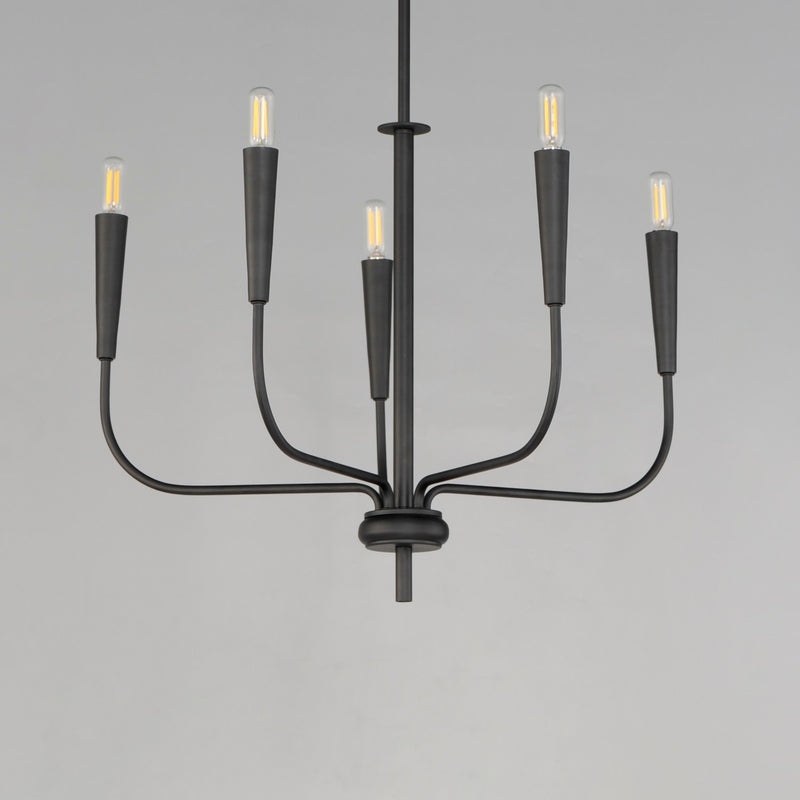 Maxim 24815BK Five Light Chandelier, Black
