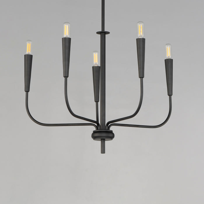 Maxim 24815BK Five Light Chandelier, Black